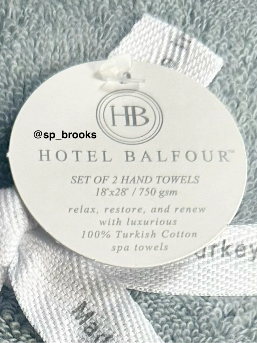 🎁Hotel Balfour Bath Towel Set - Light Blue Chambray - 9 PCS - 750 & 805 gsm